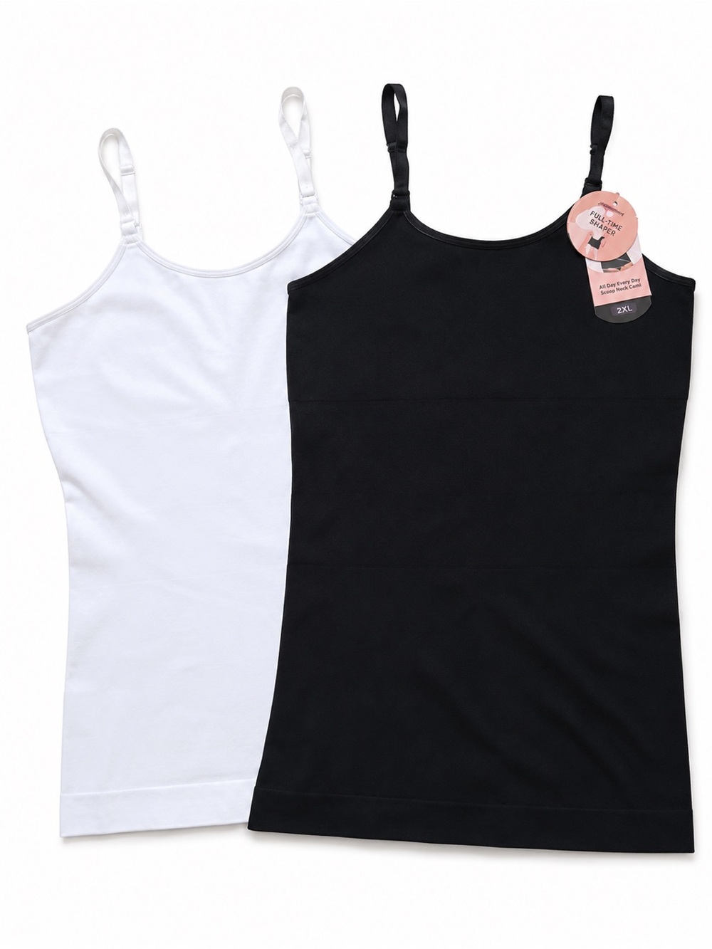 Shapermint Essentials Seamless Shaping Camisole Tank Bundle 2XL Black White NWT